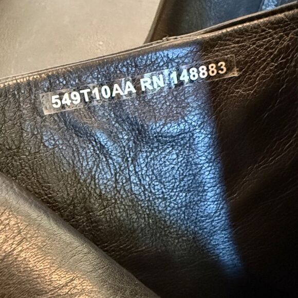 Bibi Lou Sleek Black Leather Kitten Heeled Boots square toe size 40 - Picture 7 of 12